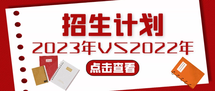  安徽省2023年与2022年招生计划对比图