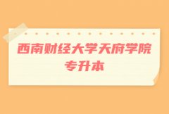 2022年西南财经大学天府学院专升本专业一览